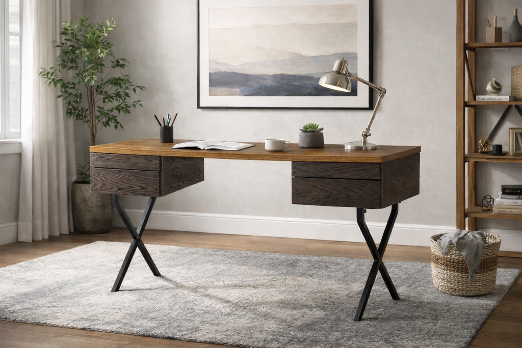 Mørkebrunt Skrivebord - DKD Home Decor